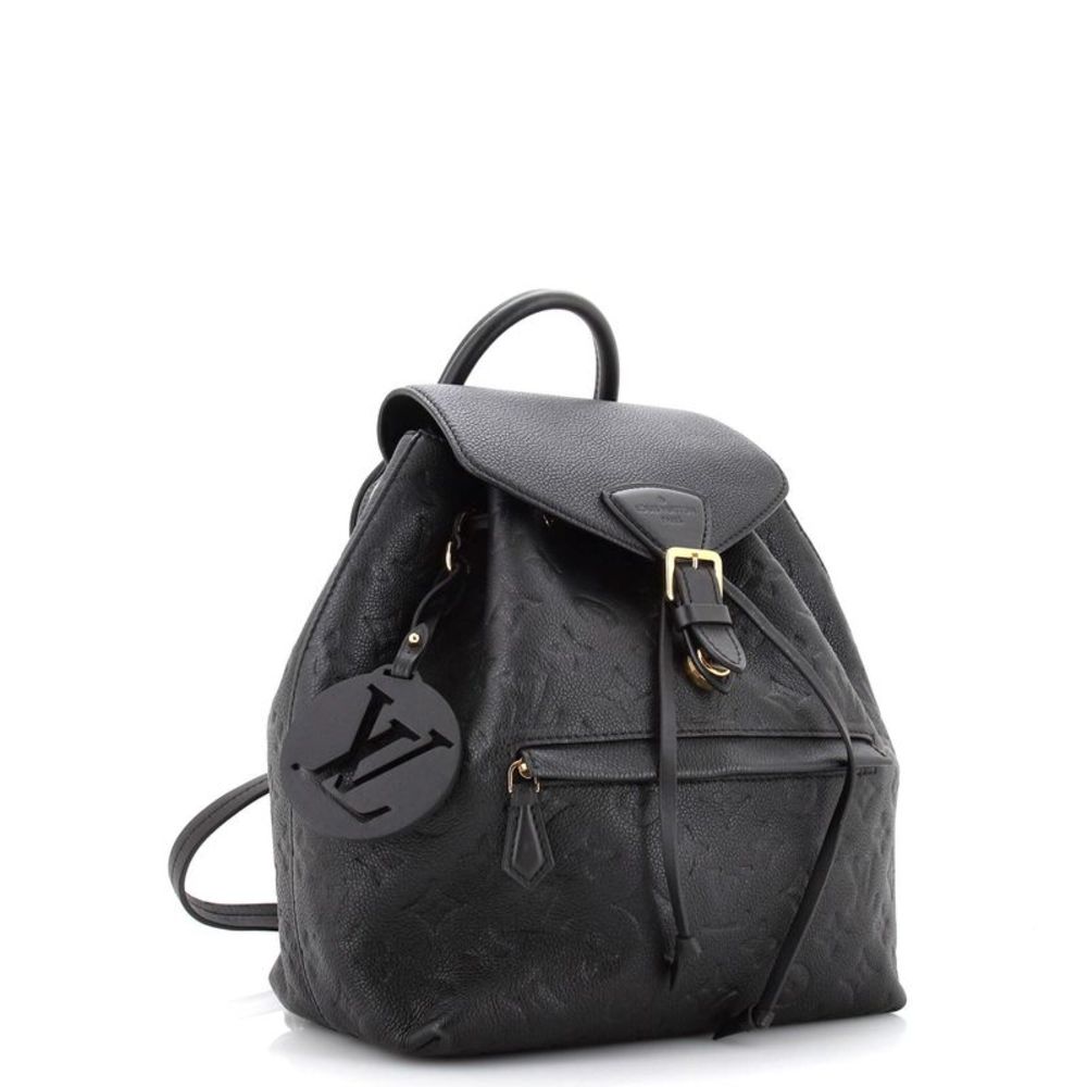 Louis Vuitton Montsouris NM Backpack Monogram Empreinte Leather PM Black - Picture 2 of 8
